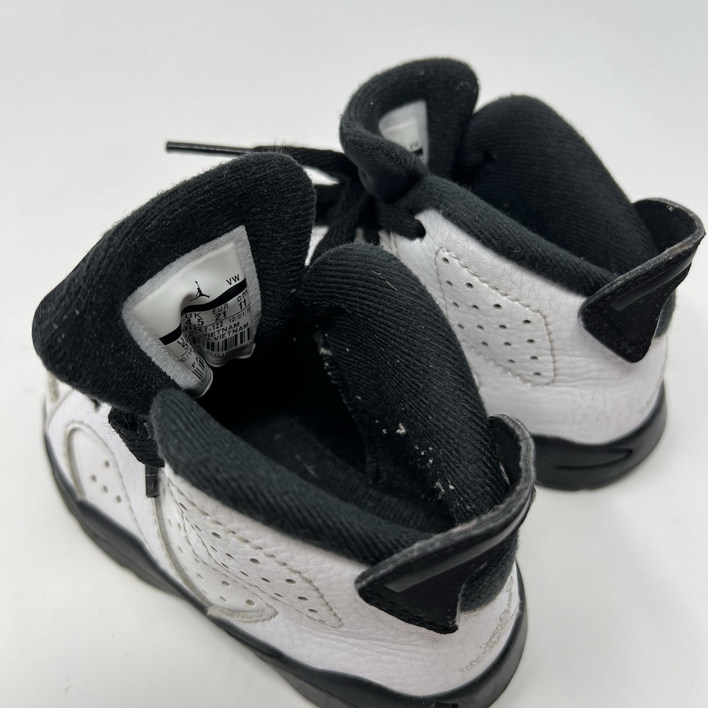 Nike Air Jordan 6 Retro White Hyper Jade Black Toddler Size 5C - Picture 6 of 8